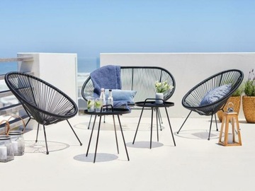 2-МЕСТНАЯ САДОВАЯ СКАМЬЯ УДОБНЫЙ ДИВАН ДЛЯ ТЕРРАСЫ, БАЛКОНА