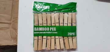 Деревянные бамбуковые скрепки, 20 шт.