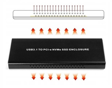 Obudowa Adapter M.2 PCIe NVMe SSD do USB-C USB 3.1
