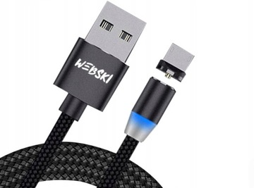 МАГНИТНЫЙ НЕЙЛОНОВЫЙ КАБЕЛЬ 3в1 MICRO USB TYP C