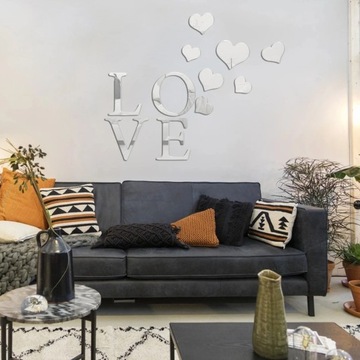 11шт/набор стикер стены любовные письма в форме сердца