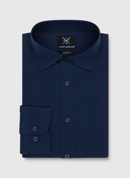 Темно-синяя гладкая мужская рубашка Pako Lorente размера. М