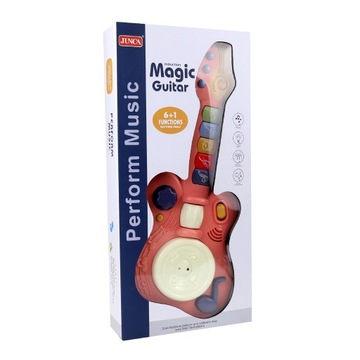 Интерактивная розовая детская гитара.