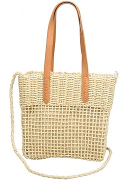 TURBO BAGS TOREBKA damska worek KOSZYK słoma NA RAMIĘ