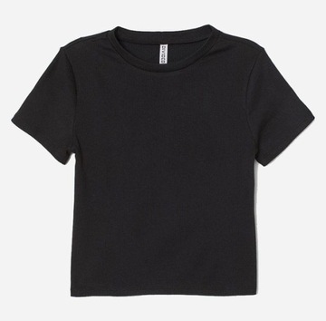 H&M Блузка в рубчик с короткими рукавами 38 M