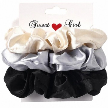 НАБОР РЕЗИНОК ДЛЯ ВОЛОС 4 шт. Розовый Серый Черный Сталь.