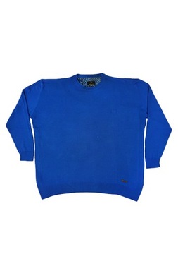 Bameha Sweter 1807 - Niebieski - 4XL