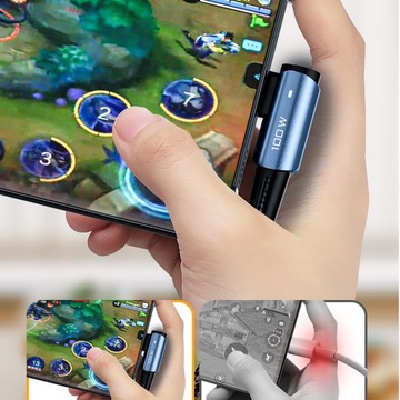 КАБЕЛЬ FAST ANGLE USB-C PD 100W 5A ДЛЯ HUAWEI XIAOMI SAMSUNG 1M
