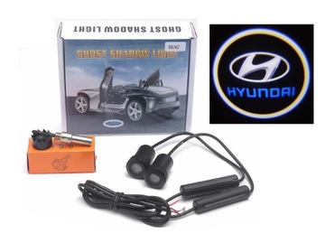 2x LED LOGO PROJEKTOR HOLOGRAM HD 3D DO DRZWI HYUNDAI WSZYSTKIE MODELE
