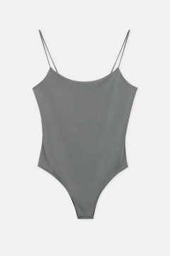 PULL & BEAR ZIELONE KLASYCZNE BODY BASIC RAMIĄCZKA P4C NH2__L