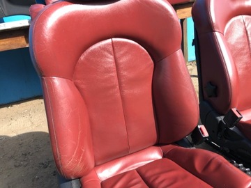 MERCEDES CLK W209 СИДЕНИЯ, СИДЕНЬЯ, КОЖА, ОБИВКА, КРАСНЫЙ ИНТЕРЬЕР