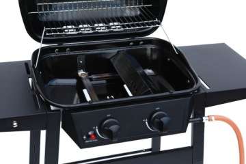 Газовый гриль Landmann с эмалированной решеткой, двумя конфорками 2,0 6 кВт.