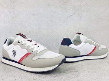 U.S. POLO ASSN SNEAKERS BUTY MĘSKIE LEKKIE SZARE