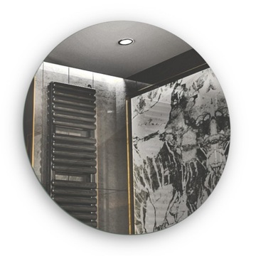 Lustro KOŁO łazienkowe TEFLON - 55x55 LUSTRA FI55