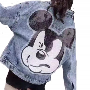 KURTKA JEANSOWA KATANA MYSZKA MICKEY MIKI CEKINY,L