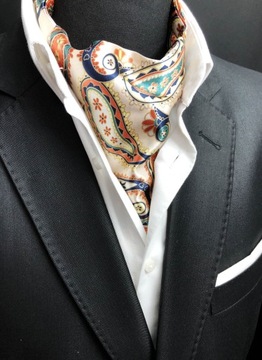 Fular wiązany krawat Ascot produkt POLSKI