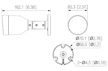 IP TUBE CAMERA IPC-HFW1530S-0280B-S6 5 Мп 2,8 мм DAHUA WDR микрофон