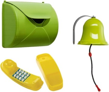 GIGI TOYS zestaw akcesoriów skrzynka na listy dzwonek telefon plac zabaw