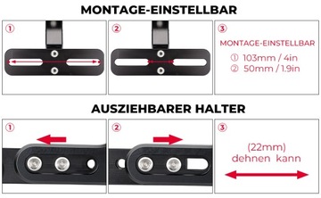 Регулируемый держатель номерного знака с ЧПУ Moto со светодиодной подсветкой
