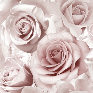 TAPETA RÓŻE Z BROKATEM 3D WINYLOWA NA FLIZELINIE