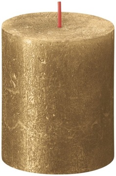 Bolsius Świeca Rustic SHIMMER 80/68 ZŁOTY