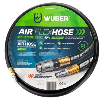 Шланговый пневматический резиновый кабель 10 мм 10x17 мм кованый в компрессор Wuber
