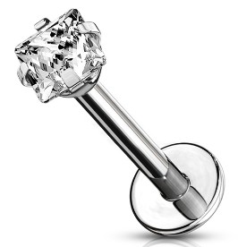 Пуссета для ушей Labret Crystal SS316L 1.2/6/3