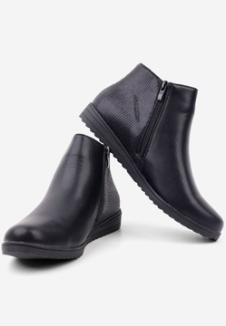 Кроссовки серебряные на плоской подошве ботинки 8 Гусев 38 Черные