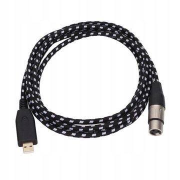 Kabel mikrofonowy USB USB do XLR żeński 3-pinowy