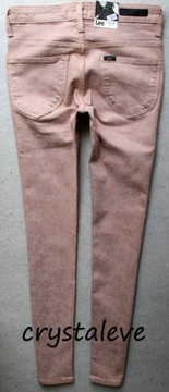 rurki skinny LEE SCARLETT pastelowe W26 L33 XS/34