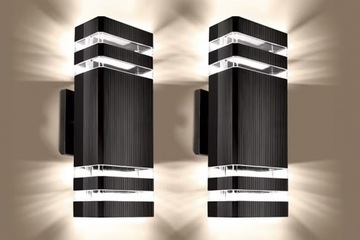 4x ВОДОНЕПРОНИЦАЕМЫЙ ДВОЙНОЙ СВЕТОДИОДНЫЙ НАРУЖНЫЙ ФОНАРЬ ДЛЯ ФАСАДА ЗДАНИЯ