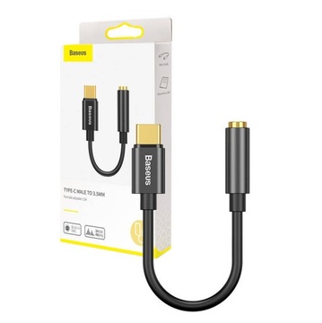 Adapter audio Baseus L54 USB-C mini jack 3,5mm (czarny)