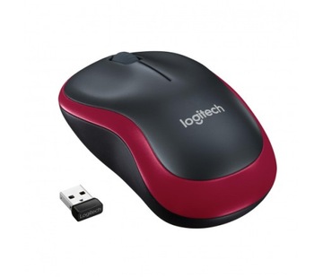 Беспроводная мышь LOGITECH M185, красная