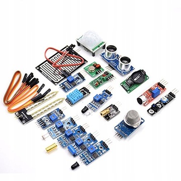 Zestaw 16 modułów czujników do Raspberry Arduino DHT11 HC-SR04 DS1302 SR501