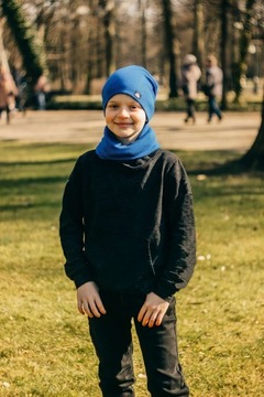 Шапка+шарф, двухслойный комплект, Чабровый 48-50