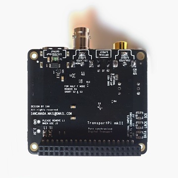 DIY Ian Canada Transporpi MKII Audio Transport I2S Plate для Raspberr Pi