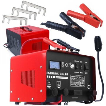 ВЫПРЯМИТЕЛЬ С ПУСКОВЫМ ЗАРЯДНЫМ УСТРОЙСТВОМ GZL-70 FAST CHARGE + ПУСК 12В/24В 500Ач