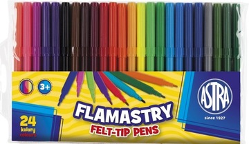 FLAMASTRY 24 KOLORY 3+ ASTRA