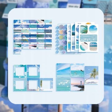 ScrapBooking Set Vintage Stickers Картинки + Примечания 96 страниц 294 El XL