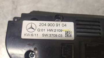 MERCEDES C TŘÍDA W204 PANEL VENTILACE KLIMATIZACE A2049009104