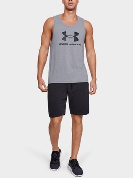 KOSZULKA MĘSKA UNDER ARMOUR BEZRĘKAWNIK SPORTOWY LETNI BAWEŁNA 1329589-036