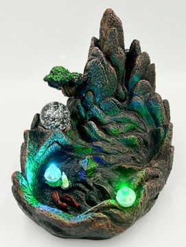 Kominek zapachowy Backflow, Światynia z LEDami, 16 cm