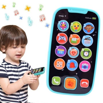 TELEFON KOMÓRKA DLA DZIECI SMARTFON EDUKACYJNY INTERAKTYWNY DOTYKOWY J.POL