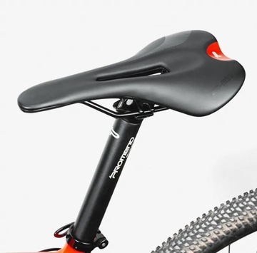 Седло PROMEND SD-557 черно/красное Road/MTB 344г