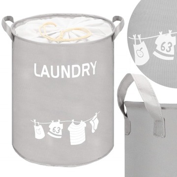 KOSZ NA PRANIE ZABAWKI BARYŁKA WOREK POJEMNY POJEMNIK SKŁADANY ORGANIZER