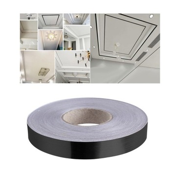 Настенная лента липкая гибкая настенная ПВХ черная 2см