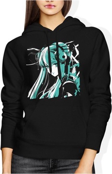 HATSUNE MIKU BLUZA DAMSKA KPOP VOCALOID ANIME XL BLUZKA Z KAPTUREM DRESOWA