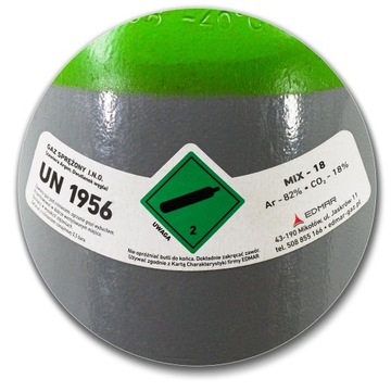 ZESTAW BUTLA MIX ARGON CO2 8L + REDUKTOR mini Ar/CO2