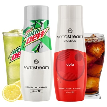 SodaStream MOUNTAIN DEW DIET BEZ CUKRU + COLA Syrop Sok do Wody Koncentrat