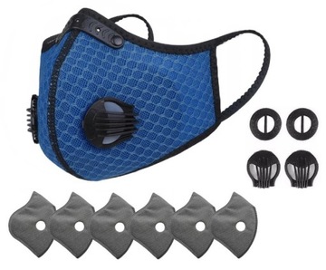 MASKA SPORTOWA DO BIEGANIA ROWEROWA FILTRY HEPA